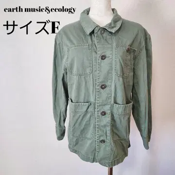 [ 새상품급 ] 어스 뮤직 F 그린 밀리터리 자켓 카키 봄/겨울