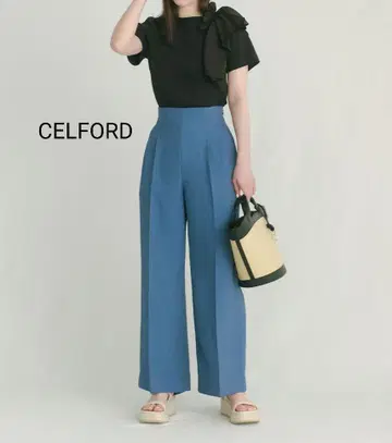 정가 13000엔 정도 CELFORD 턱 와이드 팬츠 24SS