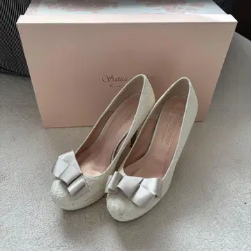 24cm 브라이덜 신발 아이보리 레이스 펌프스