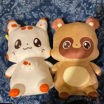 텐코 폰키치 두 꼬리 아기 여우 반다이 봉제 인형