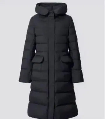 유니클로 질 샌더 +J 울트라 롱 다운 후디드 코트 L