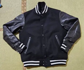 레어 new era 뉴에라 가죽 바시티 자켓 자수 로고 퀼팅