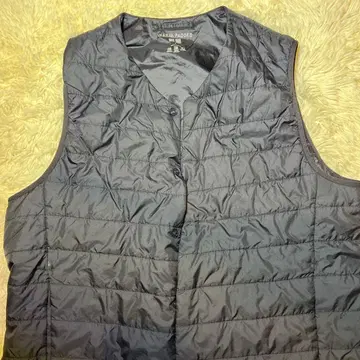 다운 베스트 M 네이비 유니클로 WARM PADDED