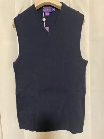 랄프 로렌 퍼플 라벨 네이비 V넥 베스트