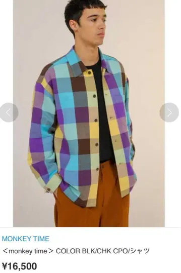 MONKEY TIME 몽키타임 COLOR BLK/CHK CPO/셔츠