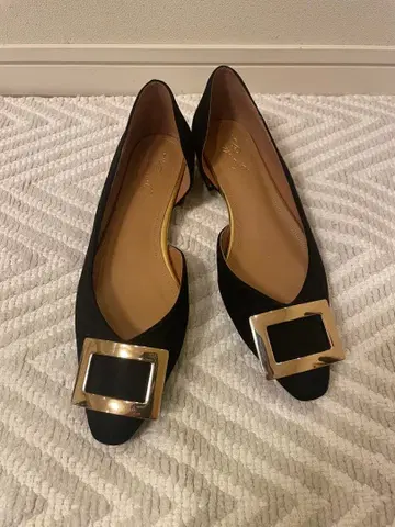 [ Daniella & GENNNA ] 블랙 스웨이드 플랫슈즈