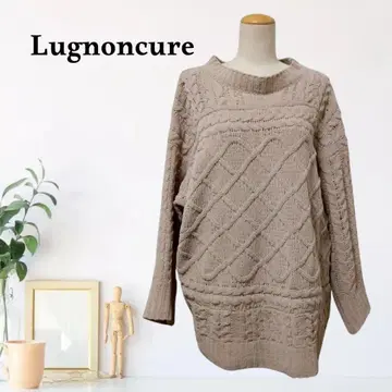 zC135 [ F ] Lugnoncure 니트 케이블 짜임 오버 사이즈