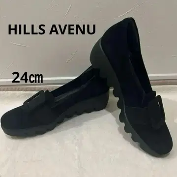 HILLS AVENUE 웨이브 밑창 블랙 스웨이드 펌프스