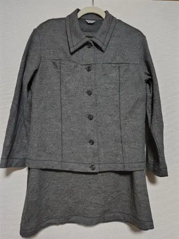 powder 그레이 자켓 스커트 세트