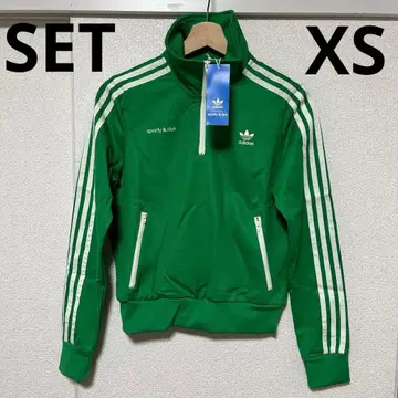 새상품 ADIDAS sporty&rich 저리 셋업 XS 그린