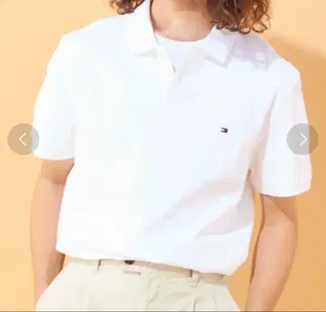 타미힐피거 화이트 피케 셔츠