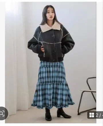 로리즈팜 무스탕 보아 자켓