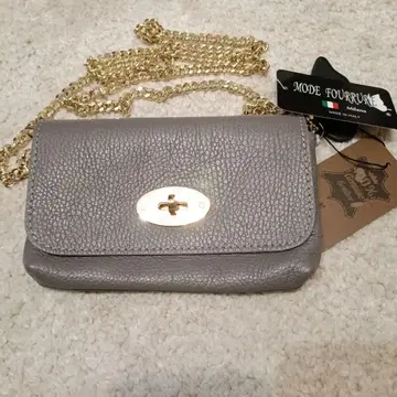 새상품 이탈리아제 ZB-1011 그레이 가죽 미니 숄더백