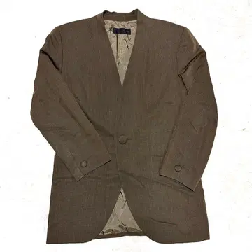 JURGEN LEHL 요건 레일 노카라 자켓 실크 혼방 M 레인보우 색상