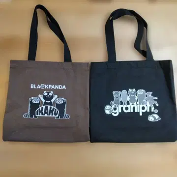 이온 그라니프 콜라보 블랙 팬더 토트백 블랙 브라운