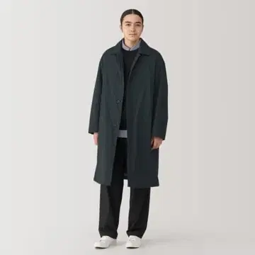 컨디션 최상 무인양품 워셔블 솜 스텐카라 코트