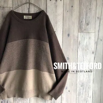 올드 스코틀랜드제 smith&telford 울 니트 스웨터