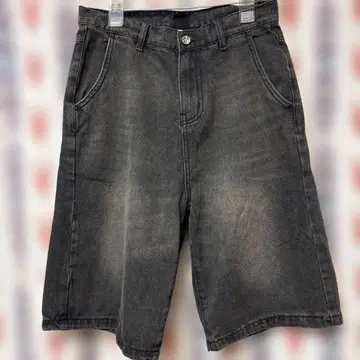 블랙 데님 숏팬츠