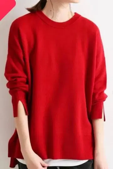 SLOBE IENA 레드 니트 스웨터