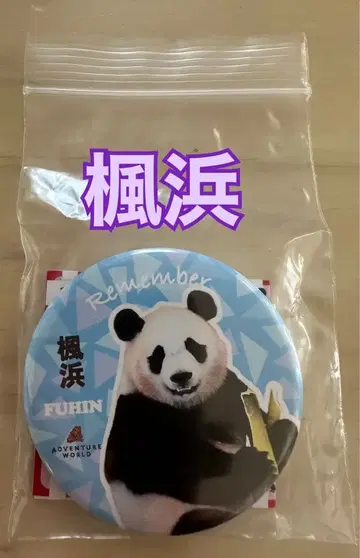 [ 후우힌 ] 어드벤처 월드 리멤버 팬더 캔뱃지