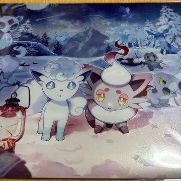 포켓몬 센터 한정판 미개봉 로사 겨울 풍경 클리어 파일 A4/2장 세트