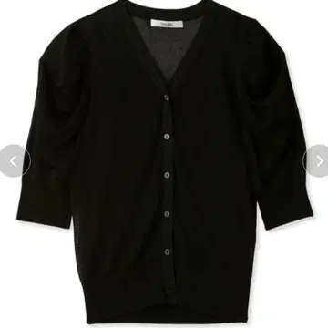 snidel 라메 시어 가디건 블랙