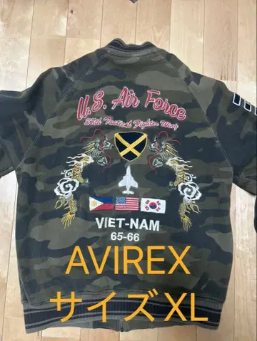 새상품급 AVIREX 맨투맨 스카잔 아메카지 XL