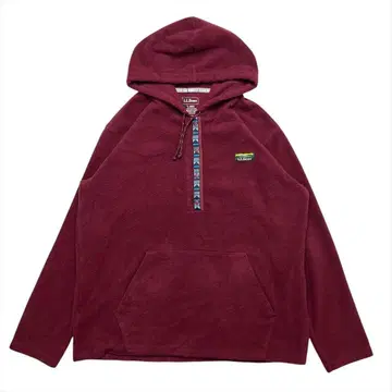 L.L.Bean 플리스 후드티 구제 의류 여성용 XL 버건디