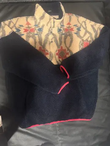 DENHAM 플리스 자켓 네이비/베이지