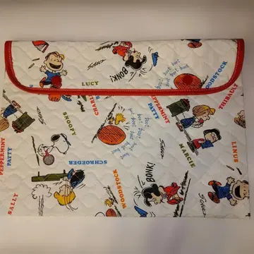 스누피 비닐 퀼팅 파우치 소품함 레트로 레어
