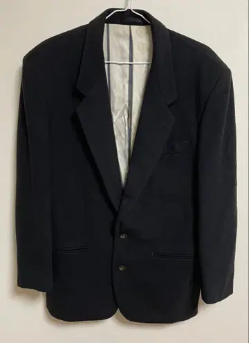 블랙 울 혼방 테일러드 자켓