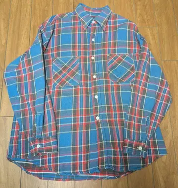 좋은 배색 빅맥 70s 플란넬 셔츠