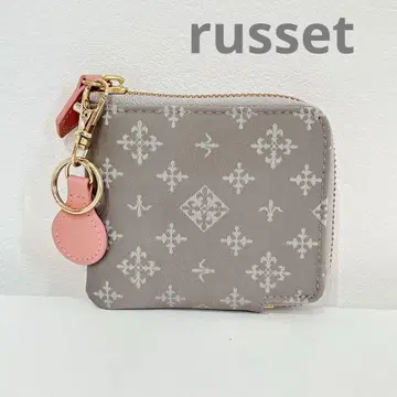 러셋 접이식 지갑 다마스크 지갑 브랜드 여성용 그레이