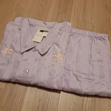 핫토만 HOTMAN 여성용 꽃무늬 자수 파자마 긴팔 롱 바지 새상품