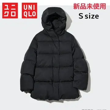 미사용 새상품 파우더 필 다운 숏코트 S 블랙