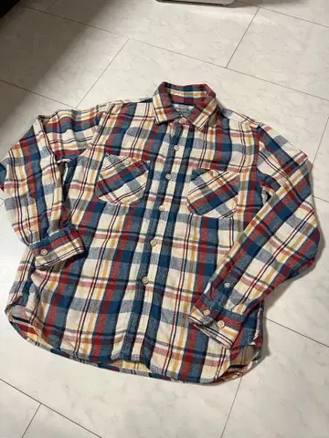 OMNIGOD 플란넬 셔츠 좋은 배색 컬러 헤비 플란넬 옴니갓