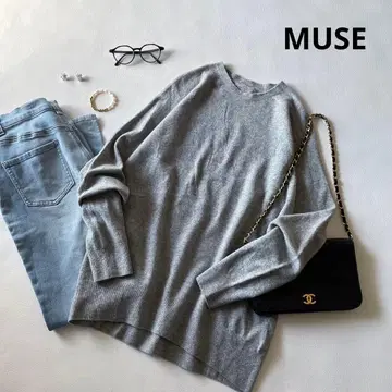 b1648 MUSE 크루넥 울 니트 풀오버