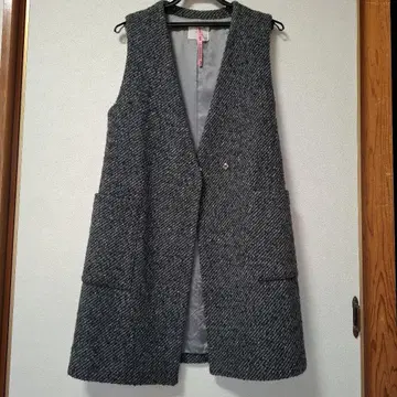 새상품급 이에나 IENA 트위드 롱베스트 베스트