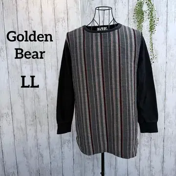 골든베어 트레이닝복 LL 스트라이프 이소재 상의 블랙 티셔츠