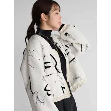 새상품 RADIATE 라디에이트 뉴앙스 모티브 보아 블루종 아우터 보아