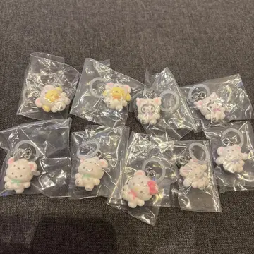 산리오 캐릭터즈 메지루시 액세서리 복슬복슬 스노우 9개 세트