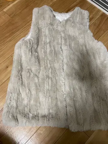 Chico 베이지 퍼 베스트 사이즈 F