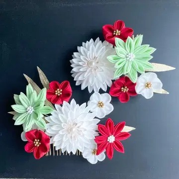 조각 천 공예 성인식 빗 2 빨간색