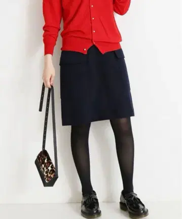 Spick & Span 울 스커트 네이비 36 스픽 앤 스팬