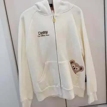 디즈니 리조트 Duffy 후드 부착 후드티 아이보리