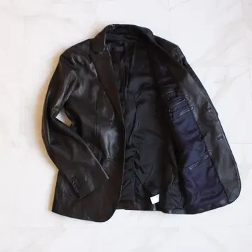 바나나리퍼블릭 양가죽 테일러드 자켓 M 블랙
