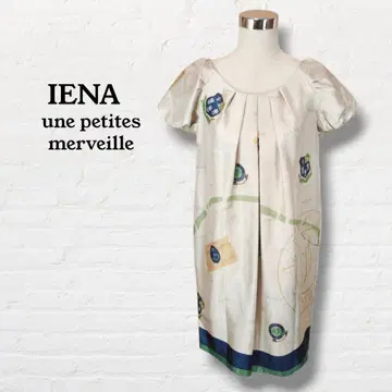 이에나 반팔 원피스 올 패턴 [ M 상당 ] 골드 계열