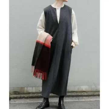 새상품 카구레 울 스무스 박스 원피스 어반 리서치 도어즈