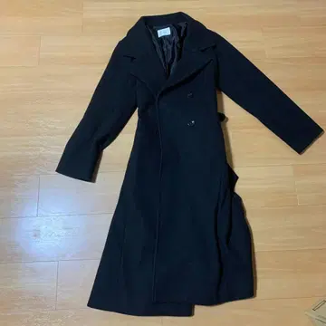 블랙 롱 코트 M