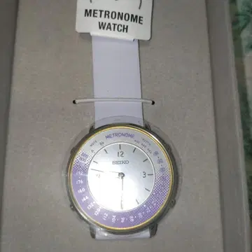 미사용 SEIKO 메트로놈 워치 손목시계 SMW003B 퍼플